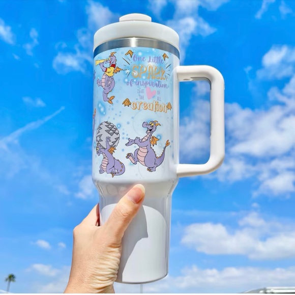 Figment Handcrafted Travel Mug - White and Purple - Picture 3 of 4